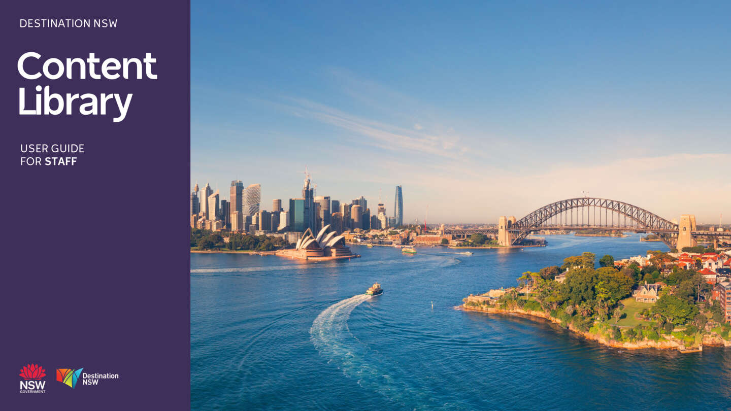 Destination NSW Content Library User Guides